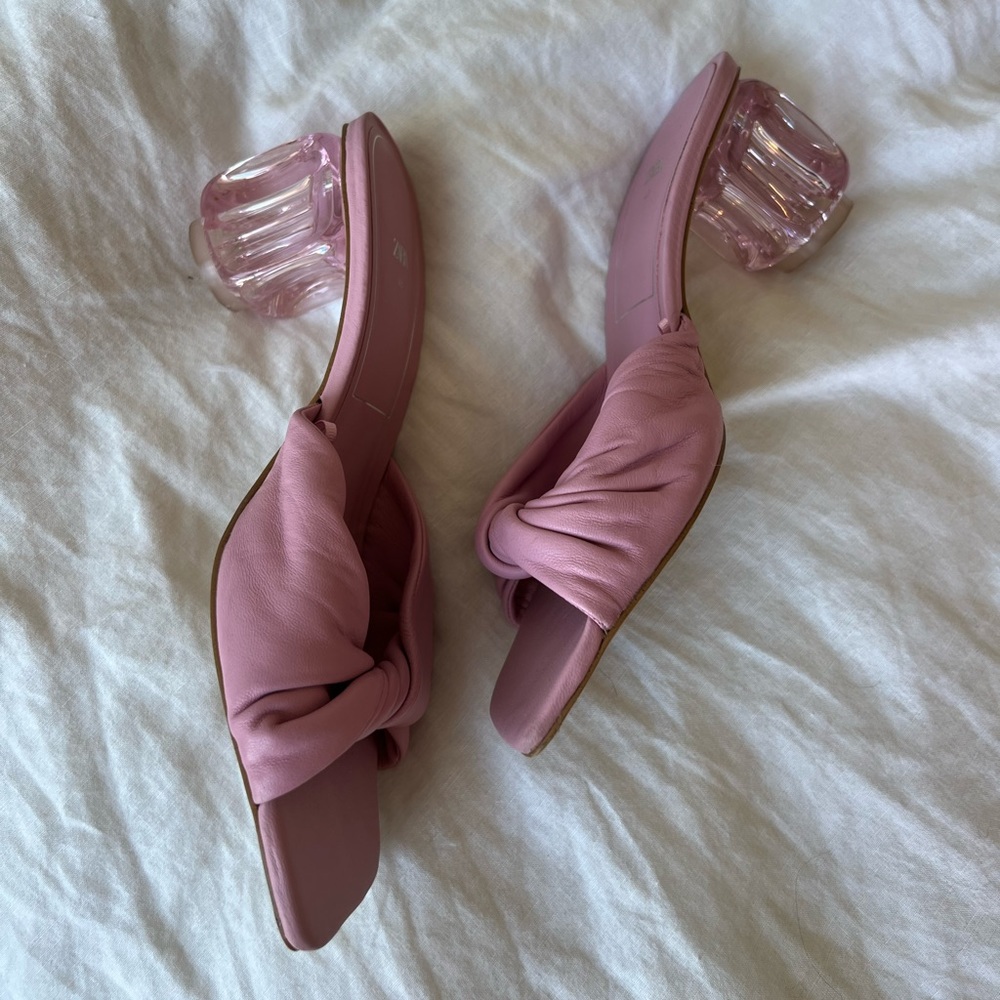 Zara pink mini heels - size 40